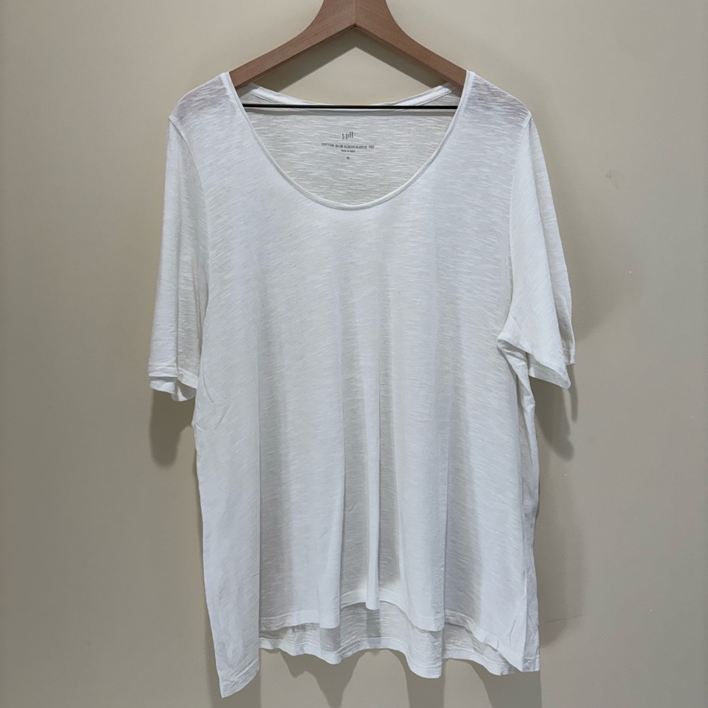 J.Jill Cotton Slub Elbow Tee - Picture 3 of 5